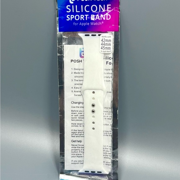 Posh Tech Silicon Sport Band  Apple Watch Replacement Strap - Picture 3 of 5